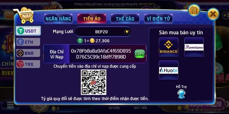Bảng so sánh các hình thức nạp tiền phổ biến tại hệ thống
