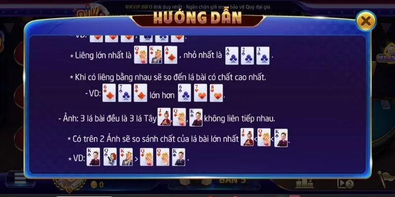 Hướng dẫn tham gia bàn chơi liêng rikvip