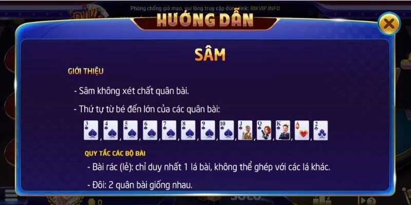 Luật chơi sâm lốc rikvip cơ bản cần nắm