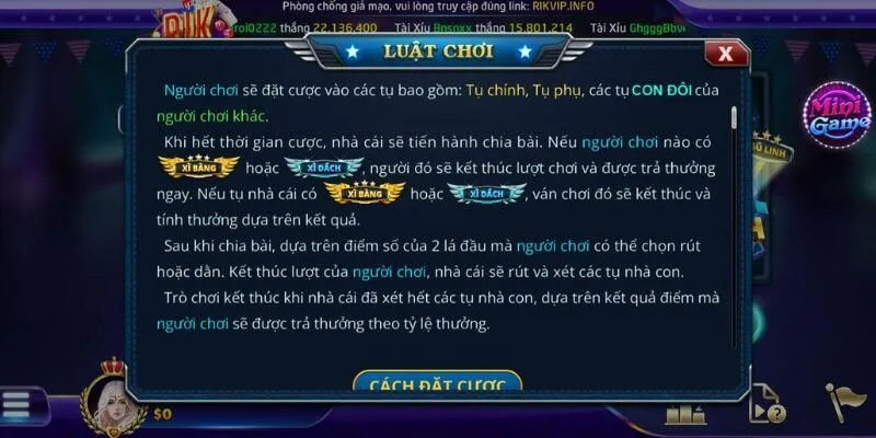 Luật chơi xì dách rikvip chi tiết và dễ hiểu